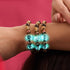 Schattendrache | Emaille-Lotus | Onyx-Glühwürmchen-Glas-Schlangenarmband